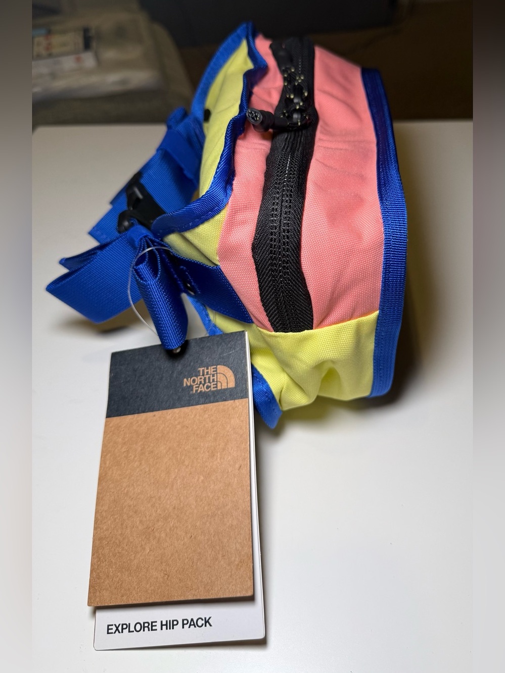 The North Face Colorblock Fanny Pack- Black, Pink, Yellow, Blue - Picture 3 of 7